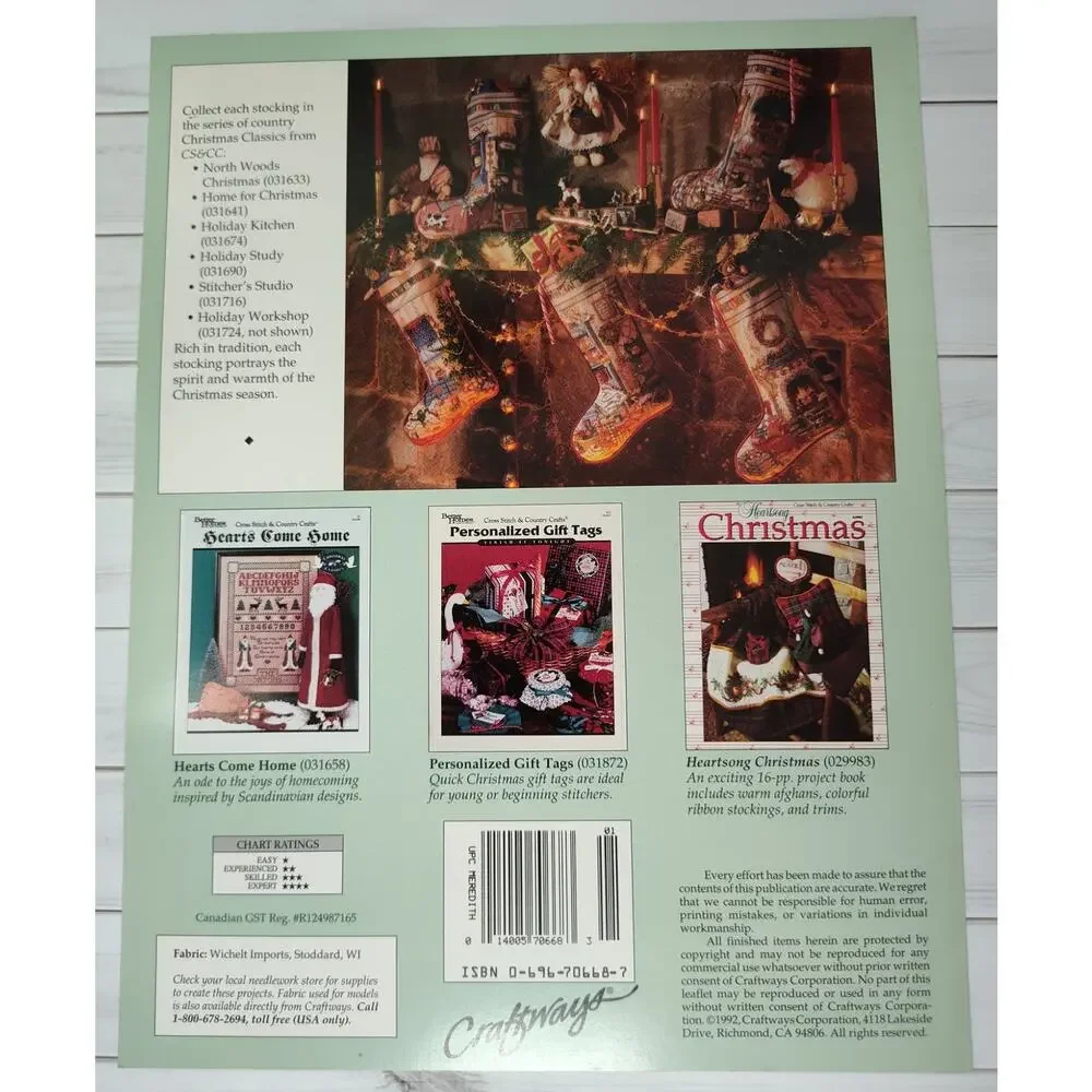 Better Homes & Gardens Polar Cap Stars Cross Stitch Patterns Bear, Penguin, Seal